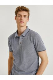 KOTON Erkek Siyah Polo Yaka T-shirt - 2