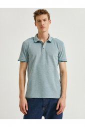 KOTON Erkek Siyah Polo Yaka T-shirt - 3