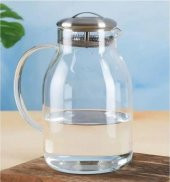 Acar 417 Metal Kapaklı Oval Cam Sürahi 2000 Ml - 1