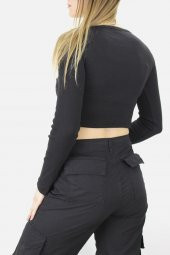 U Yaka Kaşkorse Bluz Siyah - 138.950 - 3