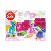 Bu-Bu 3D Unicorn Oyun Hamuru Kalıbı ve 6 Renk Oyun Hamuru Seti thumbnail 1