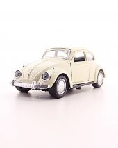Metal Vosvos Araba Dıe Cast Büyük Boy 12cm Beyaz Nostalji - 1