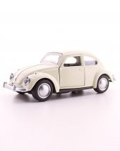 Metal Vosvos Araba Dıe Cast Büyük Boy 12cm Beyaz Nostalji - 2