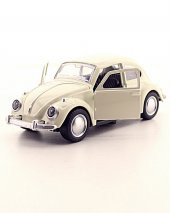 Metal Vosvos Araba Dıe Cast Büyük Boy 12cm Beyaz Nostalji - 5