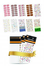 10lu Tırnak Dövmesi Seti -4, Tırnak Sticker Seti, Nail Art, Tattoo ART-582 - 1