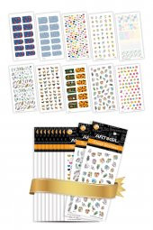 10lu Tırnak Dövmesi Seti -5, Tırnak Sticker Seti, Nail Art, Tattoo ART-583 - 1