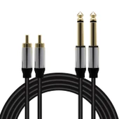 Powermaster Kd398 2x6.3mm Mono Erkek 2X Rca Erkek 3 Metre Kablo Ses Kablosu - 5