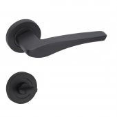 Arpat Moda Yuvarlak Rozetli Wc Kapı Kolu Mat Siyah - 1