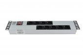 19" 2U 9Lu Schuko Anahtarlı Alüminyum Rack Kabin Grup Prizi Pdu - 2