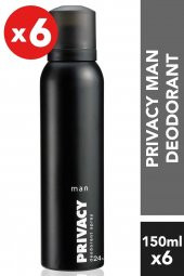 Privacy 6Lı Erkek Deodorant - 6X150 ml - 1