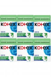 Kotex Natural Gece Hijyenik Ped 14'lü 6 Adet - 1