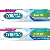 Corega Naneli Diş Protezi Yapıştırıcı Krem 40 gr 2 ADET - 1