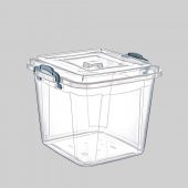 Polytime Multibox Şeffaf Kilitli Mutfak Eşya Gıda Saklama Düzenleme Kabı Kutusu - Kare - 10 Litre - 1