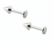 316L Cerrahi Çelik 2 Lİ SET SİVRİ UÇ 8 MM Piercing,Kulak,Dudak,Kıkırdak,Tragus,Helix-VP135 - 5