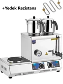 Remta Remta K31 30 Model Çift Demlikli Elektrikli Çay Kazanı 23 Lt + Yedek Rezistans - 1