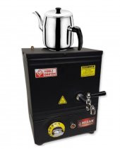 Mizan MC215-SYH Tek Demlikli 10 Lt. Pleytsiz Çay Kazanı - Elektrikli Siyah Kahveci Ocağı + Demlik - 1