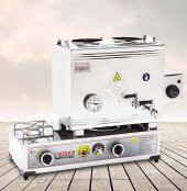 Mizan MC402 Çay Kazanı LPG TÜPLÜ+ Elektrikli Çift Demlik Kahveci Ocağı 30 Lt - 1