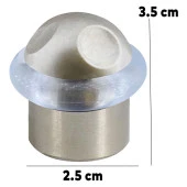 Kapı Stoperi Kapı Durdurucu Tutucu Tamponu Silikonlu Contalı Stopu Vidalı Saten 35 mm thumbnail 7