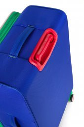 United Colors Of Benetton Ultra Light Hafif Lüx Kumaş Büyük Boy Valiz Mavi BNT2200 - 4