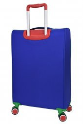 United Colors Of Benetton Ultra Light Hafif Lüx Kumaş Büyük Boy Valiz Mavi BNT2200 - 8