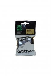 BROTHER M-831 Altın Üzerine Siyah P-Touch Etiket 12mm PT-55 / PT-60 / PT-80 - 1
