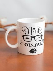 Nerd Mama Yazılı Özel Tasarım Baskılı Kupa Bardak Hediye Çay-Kahve Bardağı Anneler Günü - 2