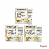 YouPlus Vitamin C Çinko Propolis 20 Efervesan Tablet 3lü Paket - 1