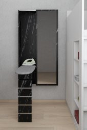 Dolaplı Çok Amaçlı Katlanır Ütü Masası Aynalı Ütü Masası Dolabı - 2
