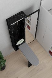 Dolaplı Çok Amaçlı Katlanır Ütü Masası Aynalı Ütü Masası Dolabı - 3