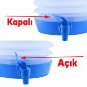 Körüklü Katlanabilir Su Sebili Termos Çeşmeli 5.5 Litre Piknik Kamp Pratik Su Ayran İçecek Bidonu - 7