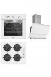 Silverline Beyaz Cam Ankastre Set Bo6503w01 - Cs5343w01 - 3420 Classy - 1