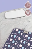 Anne Bebek Bakım Örtüsü Alez Yenidoğan Alt Açma Değiştirme Purple Organizer Pedi Minderi ÇiftTaraflı thumbnail 3