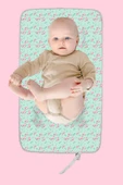Anne Bebek Bakım Örtüsü Alez Yenidoğan Alt Açma Değiştirme Flamingo Organizer Ped Minder ÇiftTaraflı thumbnail 2