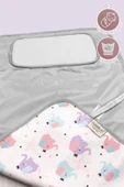 Anne Bebek Bakım Örtüsü Yenidoğan Alt Açma Değiştirme Elephant Organizer Pedi Minderi Çift Taraflı thumbnail 3