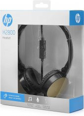 HP Stereo Kulaklık H2800 (Siyah ve Altın Sarısı) - 4