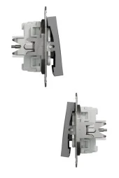 Schneider Asfora Antrasit 3 ' lü Anahtar - Çerçeve Dahildir thumbnail 2