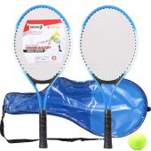 Buffer Çocuk Tenis Raketi Seti 21 Inç 2 Raket 1 Top Çantalı Set - 2