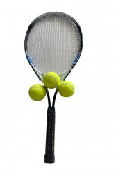 Yetişkin Kort Tenis Raketi Seti Başlangıç Seviye Tenis Raketi Seti Taşıma Çantası Kırmızı - 1