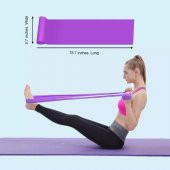 Pilates Bandı Plates Egzersiz Direnç Lastiği Mor - 4
