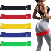 Pilates Direnç Egzersiz Bandı Squat Çalışma Lastiği 5 Li Set - 1