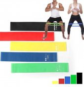 Pilates Direnç Egzersiz Bandı Squat Çalışma Lastiği 5 Li Set - 3