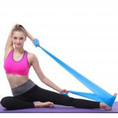 Pilates Bandı Plates Egzersiz Direnç Lastiği Mavi - 4