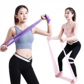 Pilates Bandı Plates Egzersiz Direnç Lastiği Mor - 5