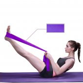 Pilates Bandı Plates Egzersiz Direnç Lastiği Mor - 7