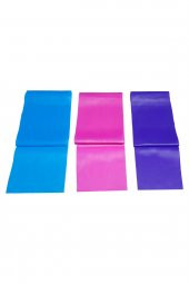 3lü Pilates Lastiği Direnç Lastiği Seti 3 Adet Pilates Lastik Seti Pilates Bandı 90X75Cm thumbnail 1