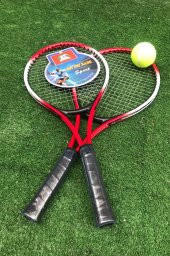 Leyaton Çocuk Tenis Raketi Seti 21 Inç 2 Raket 1 Top Çantalı Set - 4