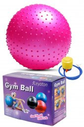 Dikenli Yoga Pilates Aeorobik Jimnastik Topu 65 Cm Pembe LYT10484 - 1