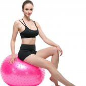 Dikenli Yoga Pilates Aeorobik Jimnastik Topu 65 Cm Pembe LYT10484 - 3