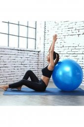 Clifton 65 Cm Fitilli Pilates Topu Ve Pompa Seti Plates Denge Yoga Spor Egzersiz Top Jimnastik Gym - 3
