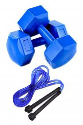 Clifton 2 Kg Dambıl Ve Atlama Ipi Seti Egzersiz Seti Antrenman Seti 2 Kg 2 Adet 4 Kg Dambıl Seti - 1